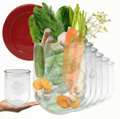Produktbild von Weck Glas Tulip 1062ml mit Silikondeckel Vorratsglas