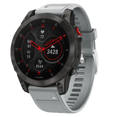 Produktbild von Strap-it Garmin Epix Gen 2 Silikonarmband (Grau)