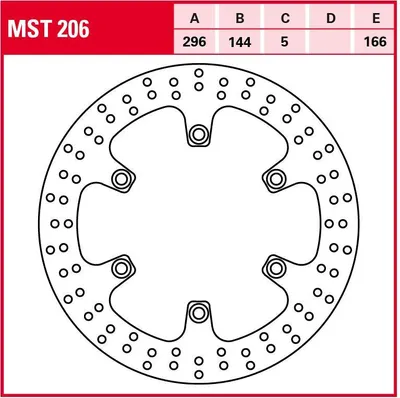 Produktbild von TRW Bremsscheibe Allround starr MST206 CB500 PC26