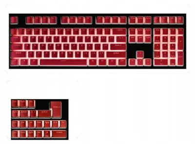 Produktbild von KBcustom PBT Pudding Keycaps 129 Stück Rot