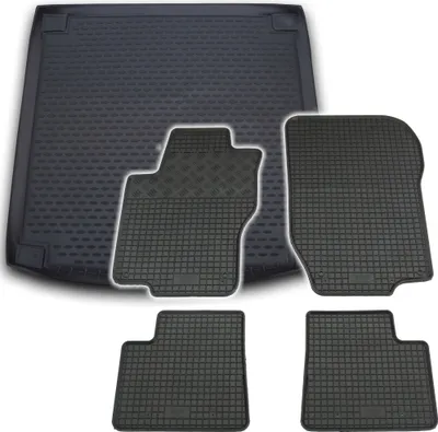 Produktbild von Gummi Kofferraumwanne + Fußmatten Set für Mercedes M W164, Bj. 3/2005-6/2011