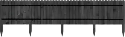 Zdjęcie produktu dla Happiq Elastyczne drewniane obrzeże trawnikowe - Obrzeże ogrodowe 203x60x1,4 cm - Obrzeże trawnikowe do rabat kwiatowych, ścieżek i dekoracji zewnętrznych - Czarne