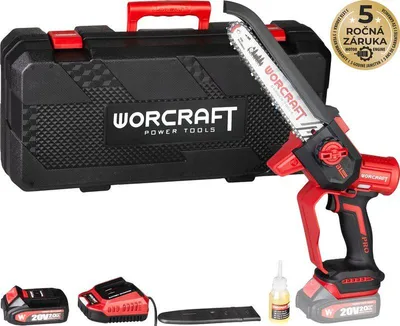 Zdjęcie produktu dla Piła łańcuchowa Worcraft CHS-S20LiBDM ShareSYS, bezszczotkowa, 20V Li-ion, łańcuch 8 cali, minipiła łańcuchowa, zestaw w walizce