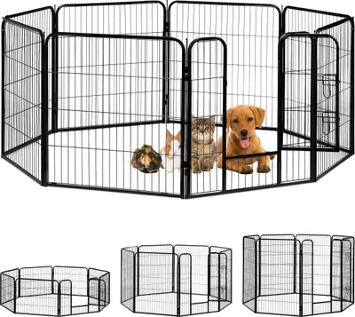 Zdjęcie produktu dla relaxdays 10025124_59 relaxdays Welpenauslauf Größe L schwarz 78,0 x 235,0 x 80,0 cm
