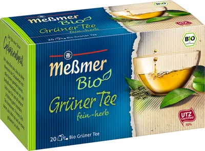 Immagine prodotto di Meßmer Tè verde biologico crostata gusto fresco tè pregiato 35g