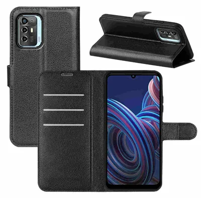 Obrázek produktu pro Pro ZTE Blade A72 5G Pouzdro na mobilní telefon Black Leatherette Case Cover Case New