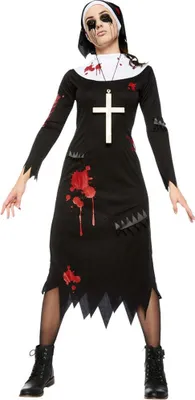 Produktbild von Horror Zombie Nonne Damenkostüm