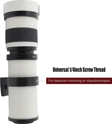 Produktbild von Kamera MF Super Telezoomobjektiv F/8,3-16 420-800 mm T-Mount mit universellem 1/4-Gewindeersatz für DSLR- und SLR-Kameras
