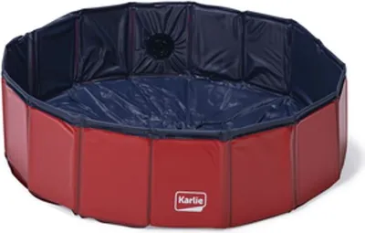 Produktbild von Karlie Doggy Pool - Hundespielzeug - PVC - Rot/Blau - 80x80x20 cm