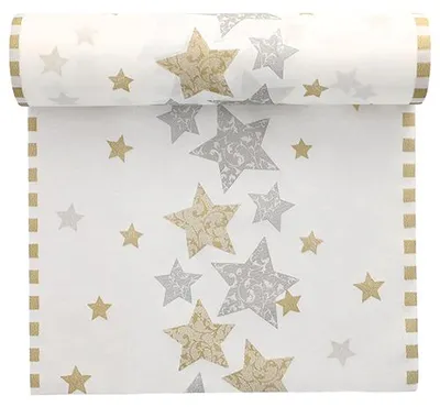 Produktbild von 6 Rollen Tischläufer, stoffähnlich, Airlaid 24 m x 40 cm Stardust