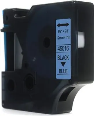 Obrázok produktu pre JetWorld Dymo D1 náhradná páska čierna na modrú 12 mm x 7 m LM100, LM100+, LM200, LM300, LM400, LM420P, LM350, LM350D, LM360D, LM450D, LM260D, LM120P, LM500TS, LM160, LM210D, LM280, LM150, LM220 (45016) (S0720560)