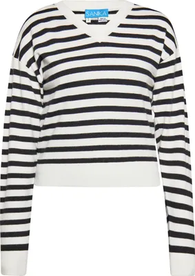 Produktbild von SANIKA damen pullover - weiss schwarz, L