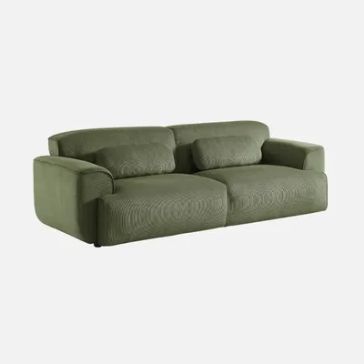 Produktbild von sweeek - 3-Sitzer-Sofa mit Cordbezug - Grün