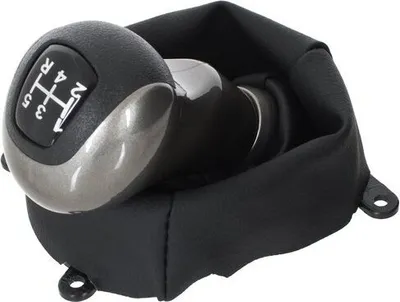 Produktbild von Schaltknauf Schaltmanschette + Rahmen Knauf in Schwarz / Silber 5-Gang für