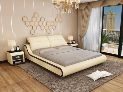 Produktbild von Bett mit USB Polsterbett Luxusbett Doppelbett Ehebett Betten 140/160/180 LB8835