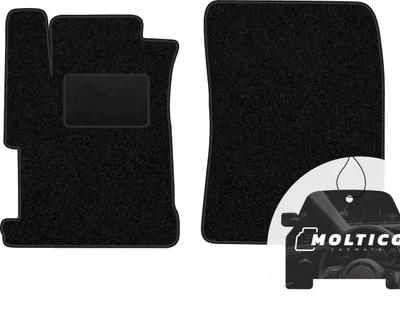 Produktbild von moto-MOLTICO Vorne Fußmatten Auto Velours Autoteppiche Schwarz Automatten Set 2-teilig passend für Honda Civic 2012-2016