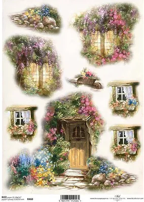 Image de ITD Papier de riz découpage papier de bricolage, R0460 Fenêtres et portes