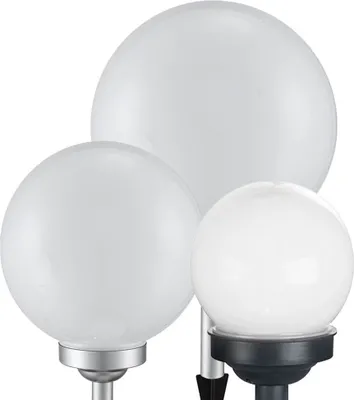 Produktbild von 3er Set LED Solarleuchten, Außenlampe, Kugel, weiß silber