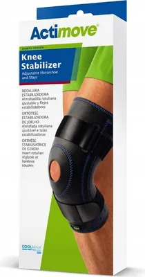 Zdjęcie produktu dla Actimove Knee Stabilizer Adjustable Horseshoe And Stays Orteza stawu kolanowego black L
