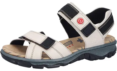 Produktbild von Rieker Damen Trekking Sandale Outdoorsandale aus Leder 68851, Größe:42 EU, Farbe:Weiß