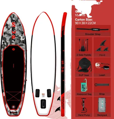 Zdjęcie produktu dla Deska do wiosłowania na stojąco, antypoślizgowa powierzchnia, duża nośność, SUPFW10B(330*84*15CM)