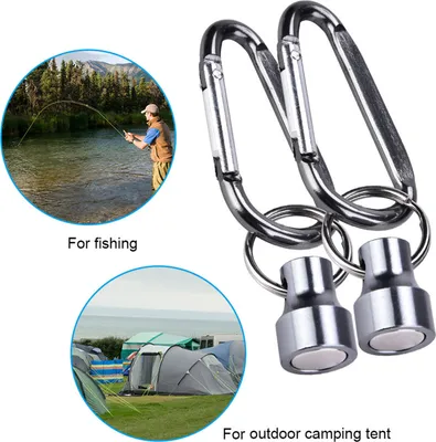 Image de Accessoire de pêche, support de filet, mousqueton magnétique pour la pêche, boucle magnétique pour la pêche, fermoir magnétique pour la pêche