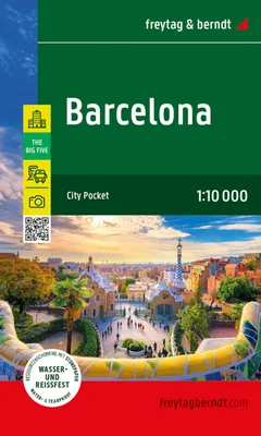 Immagine prodotto di freytag & berndt. Mappa del centro di Barcellona, scala 1:10.000