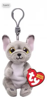 Productafbeelding van TY Beanie Bellies sleutelhanger, "Wilfred", hond, ongeveer 10 cm.