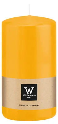 Produktbild von Wiedemann stumpfe Kerze - gelb - 12 x 6 cm - 33 Stunden