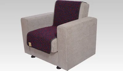 Produktbild von Sesselschoner Wolle Noppen anthrazit 175 cm x 47 cm
