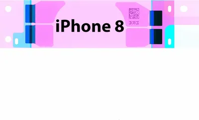 Produktbild von Klebefolie Akku für Apple iPhone 8, iPhone SE (2./3. Gen) (A1863, A1905, A2296) Klebepad Kleberahmen Klebestreifen, Batterie Kleber
