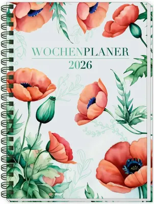Produktbild von Trötsch Wochenplaner A5 mit Wire-O Blumen 2026