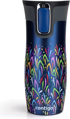 Produktbild von Thermobecher ContiGo! West Loop 2.0 470ml - Mattes Granat - Blumenmuster