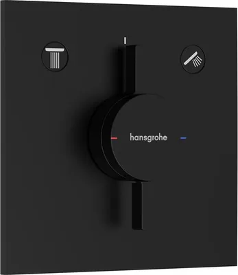 Zdjęcie produktu dla hansgrohe DuoTurn E bateria podtynkowa, 2 odbiorniki, 2 funkcje, kwadratowa rozeta, 75417670