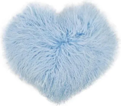 Produktbild von Lammfellkissen Tibet Herz Blau -
