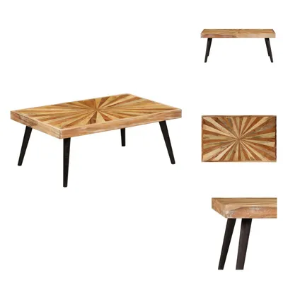 Image de vidaXL Table basse en bois massif de manguier 90x55x36 cm - Tables basses