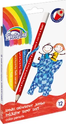 Immagine prodotto di Matite triangolari Fiorello Super Soft Jumbo 12 colori