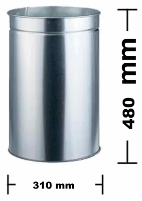 Produktbild von WESCO® Metall-Ersatzbehälter 8011969, rund  33 Liter