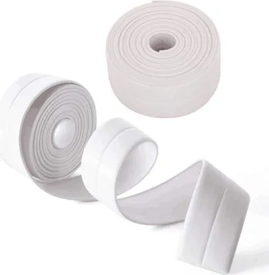 Produktbild von Fugendichtungsband Dichtband Selbstklebend Dichtungsband Wasserdicht Schimmelbeweis Dichtung Klebeban für Badezimmer Dusche Küche Fenster Türen Wandversiegelung, Weiß 2 Stück 3,8cm x 3,25m