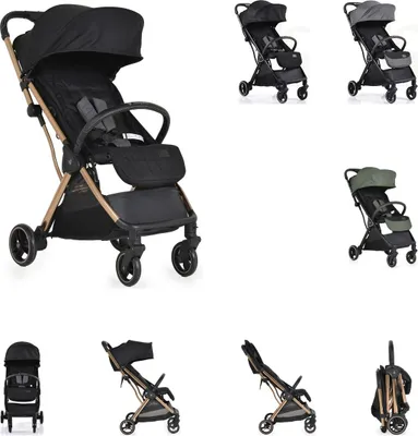 Produktbild von Cangaroo Easy Fold Schwarz Kinderwagen