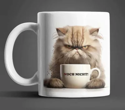 Produktbild von Katze Noch Nicht Kaffeetasse Teetasse Tasse Geschenkidee 330 ml