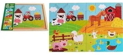 Produktbild von Holzpuzzle mit 4 Motiven – Smily Play