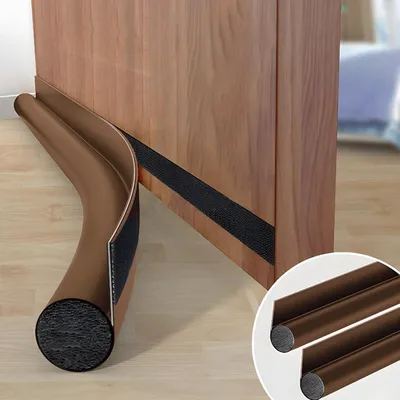 Imagen del producto de Burlete marrón, protección eficaz contra corrientes de aire, polvo e insectos, 90 cm, para puertas y ventanas