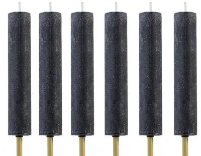 Zdjęcie produktu dla Zestaw 6 świec ogrodowych Cactula Black – Ø 3,8 x 20 cm – czas palenia 10 godzin – rustykalne świece ogrodowe