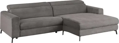 Produktbild von KAWOLA Sofa LAISKA Ecksofa Cord grau Longchair rechts