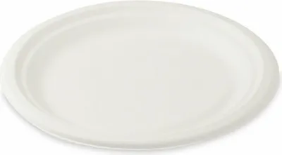 Produktbild von 100x  Grillteller Fleischteller rund aus Zuckerrohr Bagasse Ø 22 cm