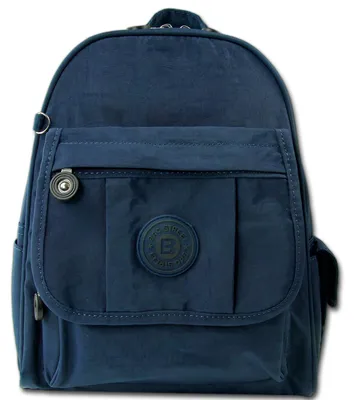 Produktbild von Bag Street Rucksack Crinkle Nylon navy trendiger Damen Cityrucksack D3ORJ201B