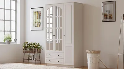Productafbeelding van Skye Decor, model Rb-110, garderobekast, matwit, spaanplaat, 105 x 184 x 52 cm