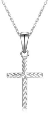 Produktbild von Kreuz Kette Silber 925 diamantiert Anhänger + 42 cm Kette