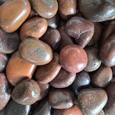 Produktbild von Roter Zierkies 3–5 cm, 1 kg – Polierte Natursteine aus Griechenland für Garten, Teich und Innenräume
